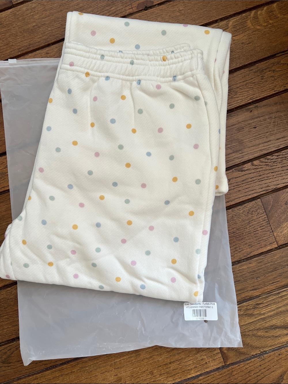 PARKE Funfetti Print Heritage Boxer Sweatpants Birthday Size Small NEW IN BAG